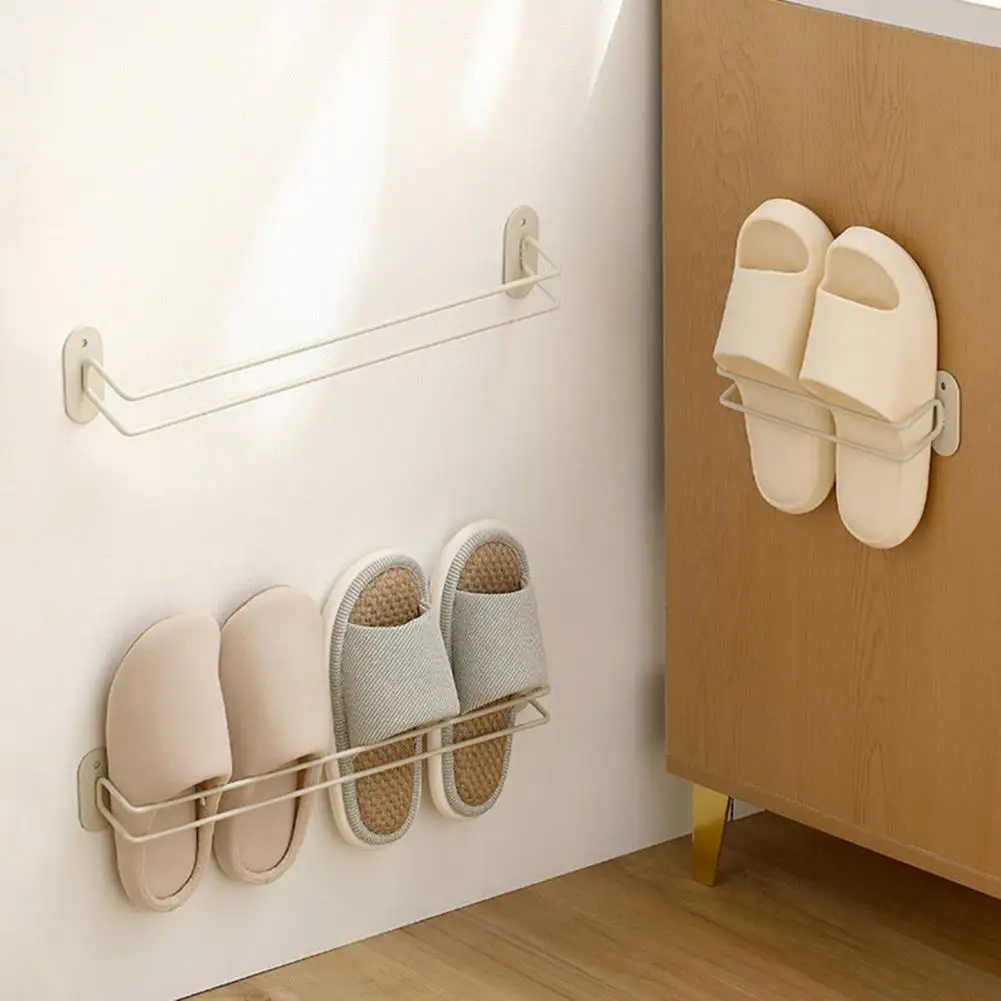Компактный держатель для обуви Компактная настенная вешалка для тапочек для дома Организация кухни в ванной комнате Тапочки для душа для комнаты