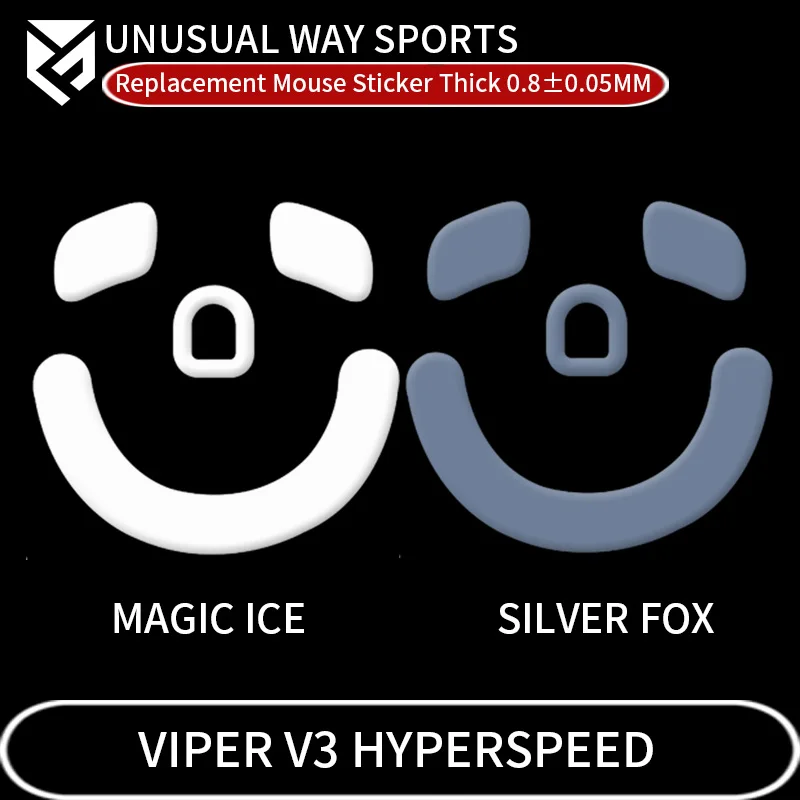 Необычный Способ Спортивной Мыши Наклейка-Лапка Для Razer VIPER V3 Hyperspeed С Выпуклой Поверхностью PTFE Anti Collapse Magic Ice Silver Fox