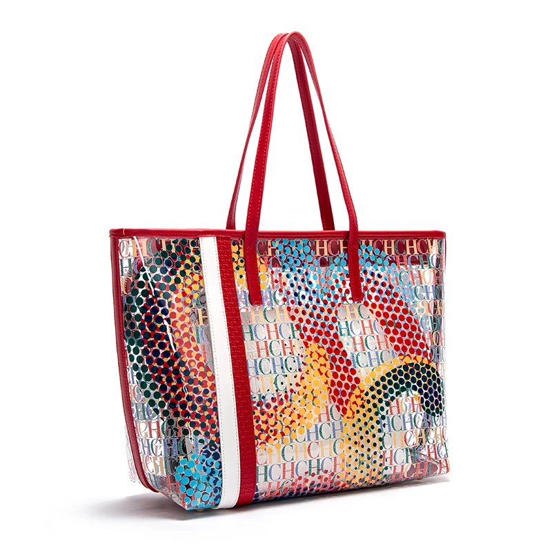 Модная и уникальная женская красочная внешняя сумка, сумка большой емкости, двухслойный дизайн корпуса, изысканное мастерство