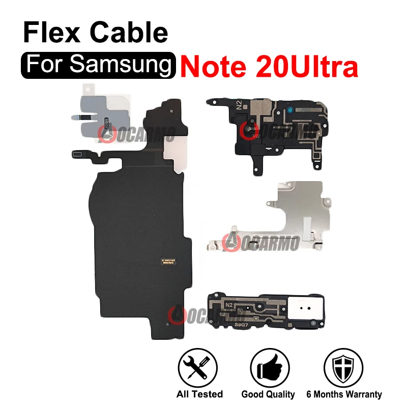 1 комплект для Samsung Galaxy Note 20 Ultra NFC Беспроводная зарядная катушка и сигнальная антенна громкоговорителя Замена крышки материнской платы