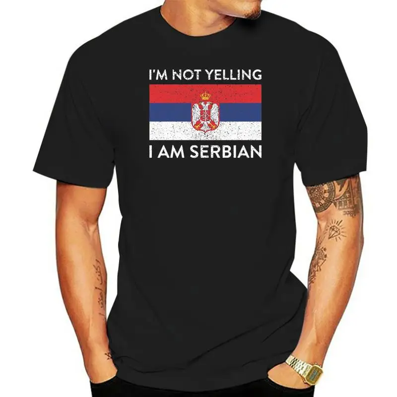 Я не кричу - я серб, Сербия, сербская футболка, модная черная футболка с коротким рукавом 2022 года