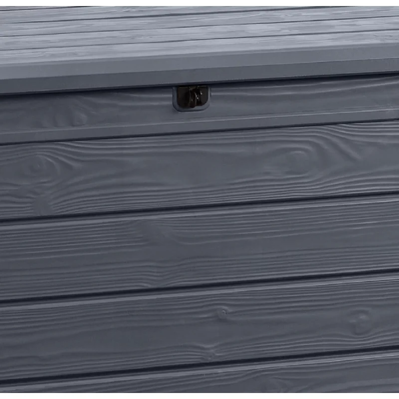 Открытый пластиковый ящик для хранения Keter Brightwood, всепогодная смола, 120 галлонов, антрацитово-серые ящики для хранения, организация дома.