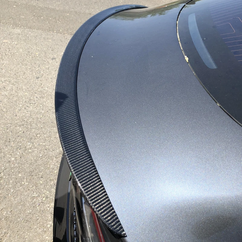 Спойлер Задний спойлер багажника из углеродного волокна с черной отделкой для Tesla Model 3 2017 2018 2019 2020