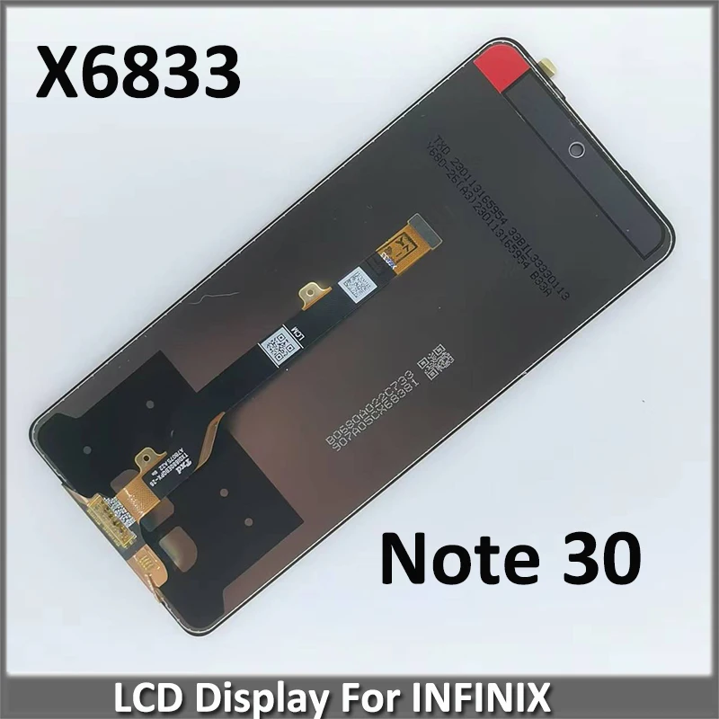 Дисплей для Infinix Note 30 X6833 X6833B с сенсорным экраном и цифровым преобразователем в сборе Запасные части
