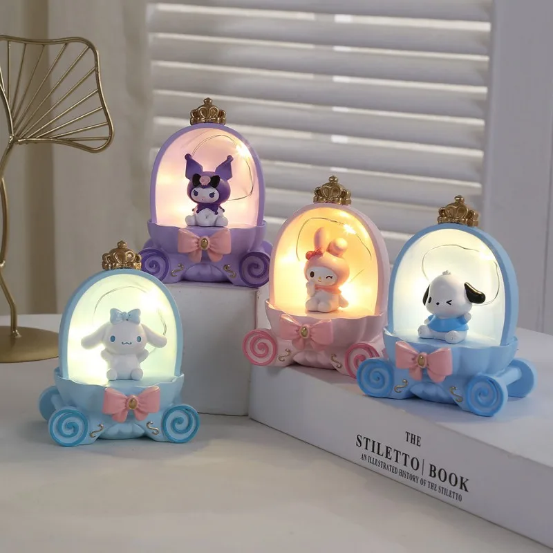 Анимационная периферия Sanrio Hello Kitty Kuromi My melody мультфильм каваи креативная модная коляска ночник украшения для спальни