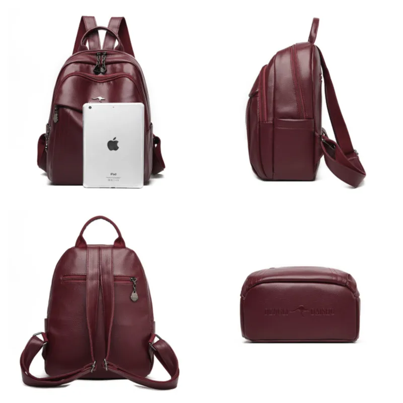Женские рюкзаки из искусственной кожи, дизайнерские рюкзаки, женская модная школьная сумка, школьные дорожные сумки через плечо