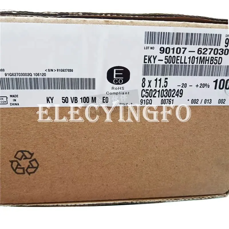Алюминиевый электролитический конденсатор материнской платы EKY-500ELL101MHB5D 50V100UF KY 8X11,5 Nippon Chemi-con с низким ESR 100 мкФ 50 В