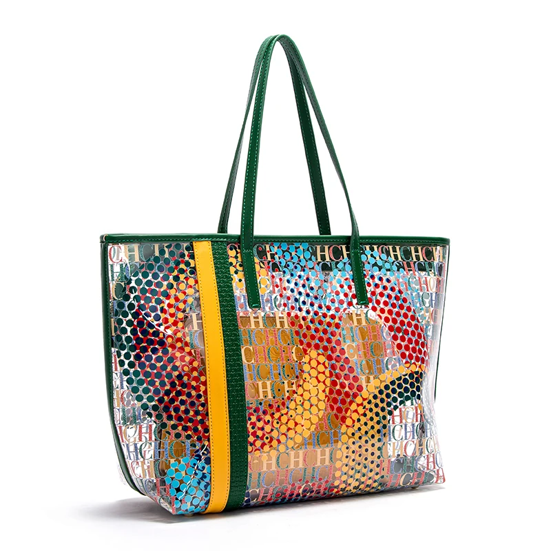 Модная и уникальная женская красочная внешняя сумка, сумка большой емкости, двухслойный дизайн корпуса, изысканное мастерство