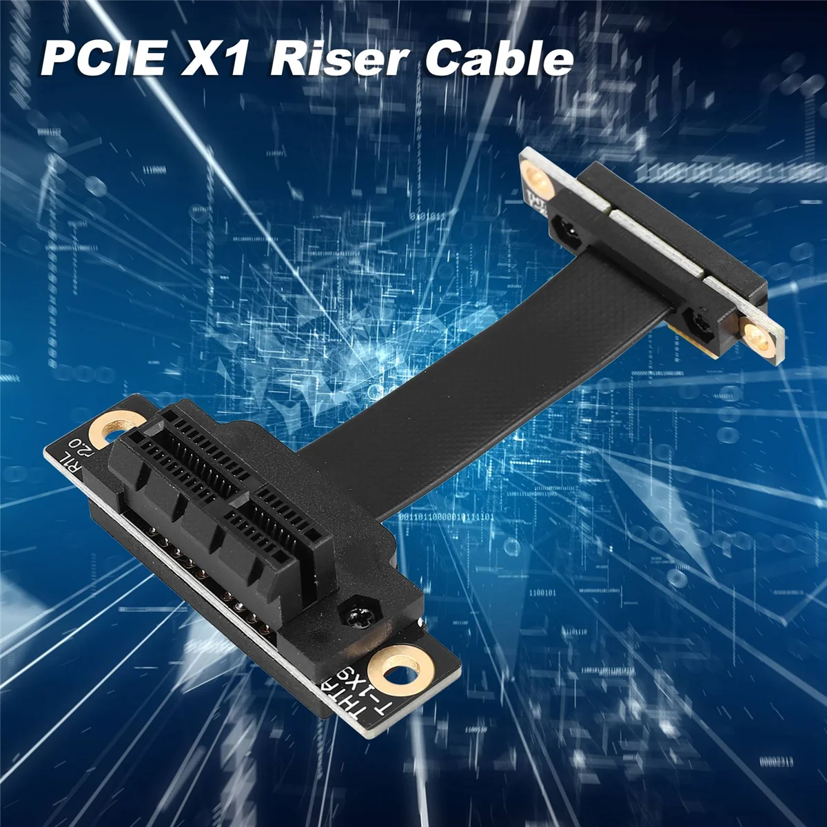Кабель PCIE X1 Riser Cable Двойной 90-Градусный Прямоугольный Удлинитель PCIe 3.0 X1-X1 8 Гбит/с PCI Express 1X Riser Card - 5 см