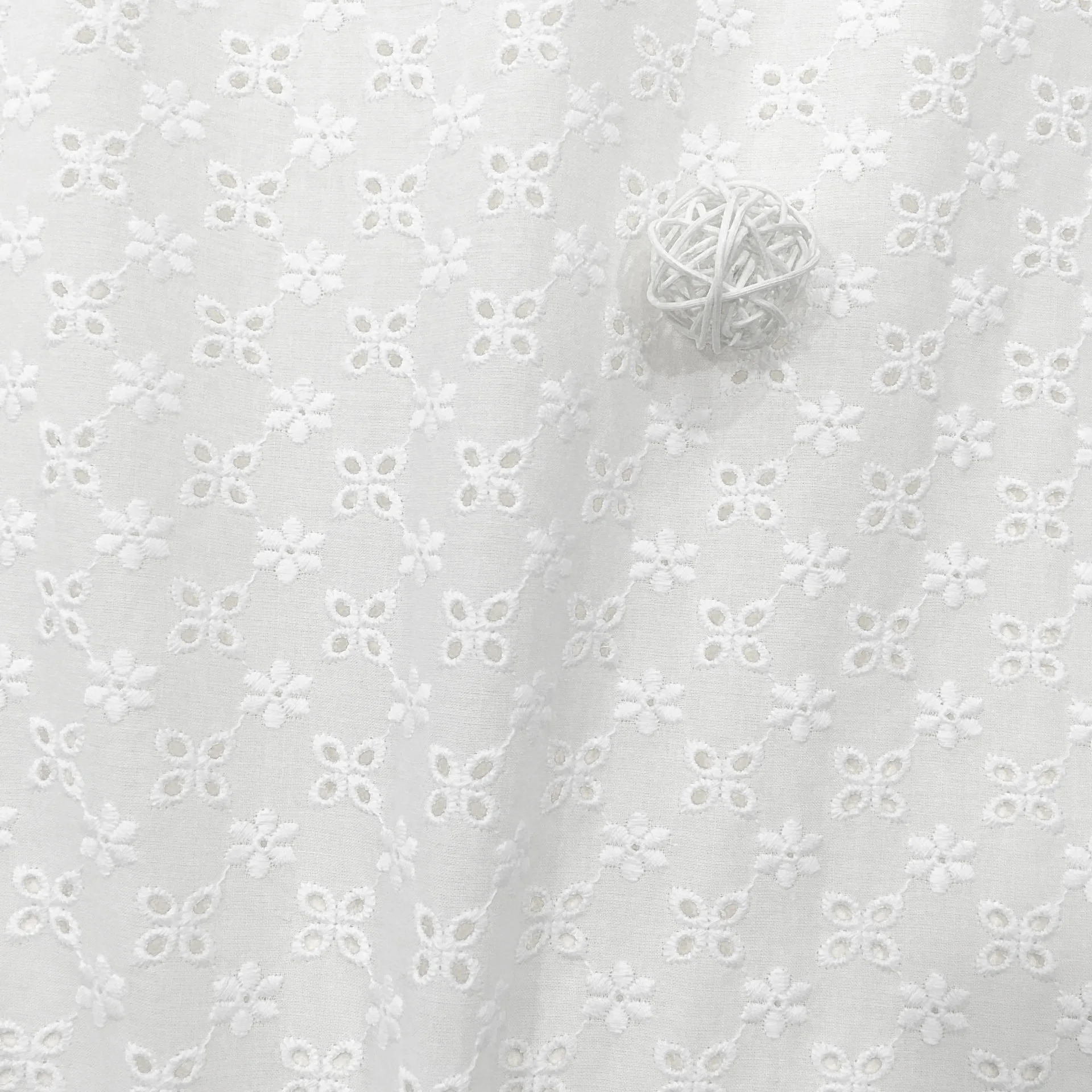 Новая Хлопчатобумажная Полоса Цветок Белая Вышивка Одежда Юбка Кружевная Ширина 130 см