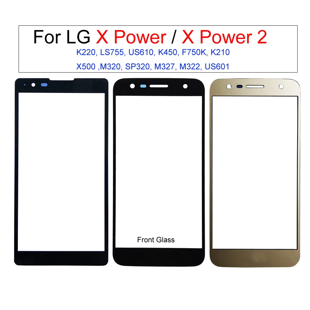 Для LG X Power 2x500 M320 Панель с Сенсорным экраном Для LG X Power K220 LS755 K210 K450 Передняя Внешняя Стеклянная панель