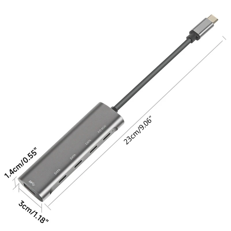 USB-Концентратор USB Type C 4-Портовый Usb C-Концентратор Multi Splitter Адаптер Для Ноутбука