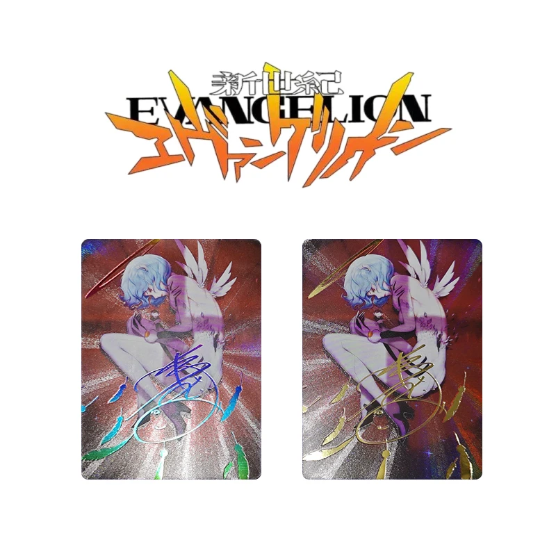 1 шт./компл. Коллекционная открытка EVA Bronzing с персонажами аниме Ayanami Rei, самодельная карточка для настольной игры, детские игрушки, Рождественский подарок
