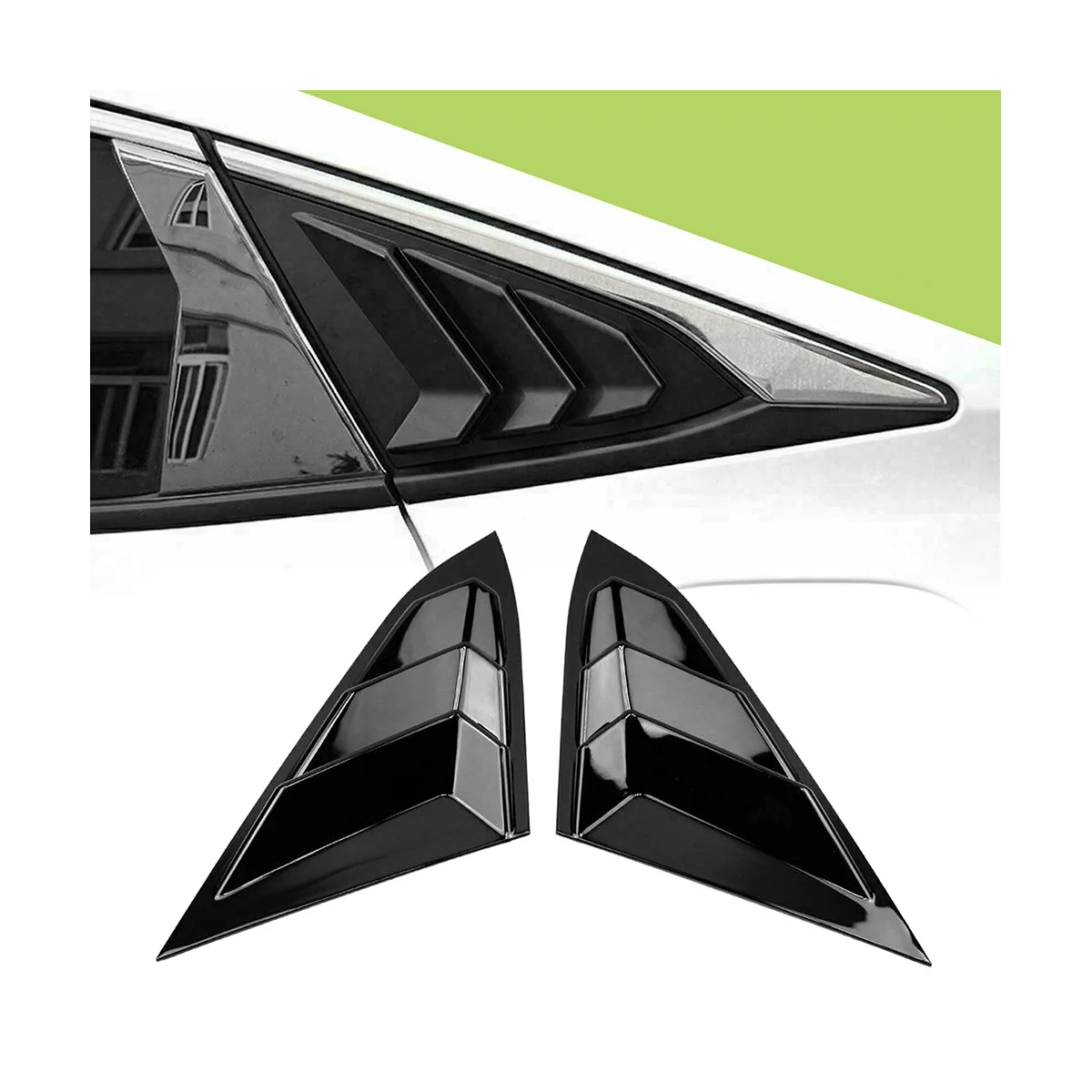 Для Honda Civic 2016-2021 Седан Задняя Боковая Вентиляционная Решетка На Четверть Окна, Жалюзи, Треугольные Аксессуары Для Отделки Окон