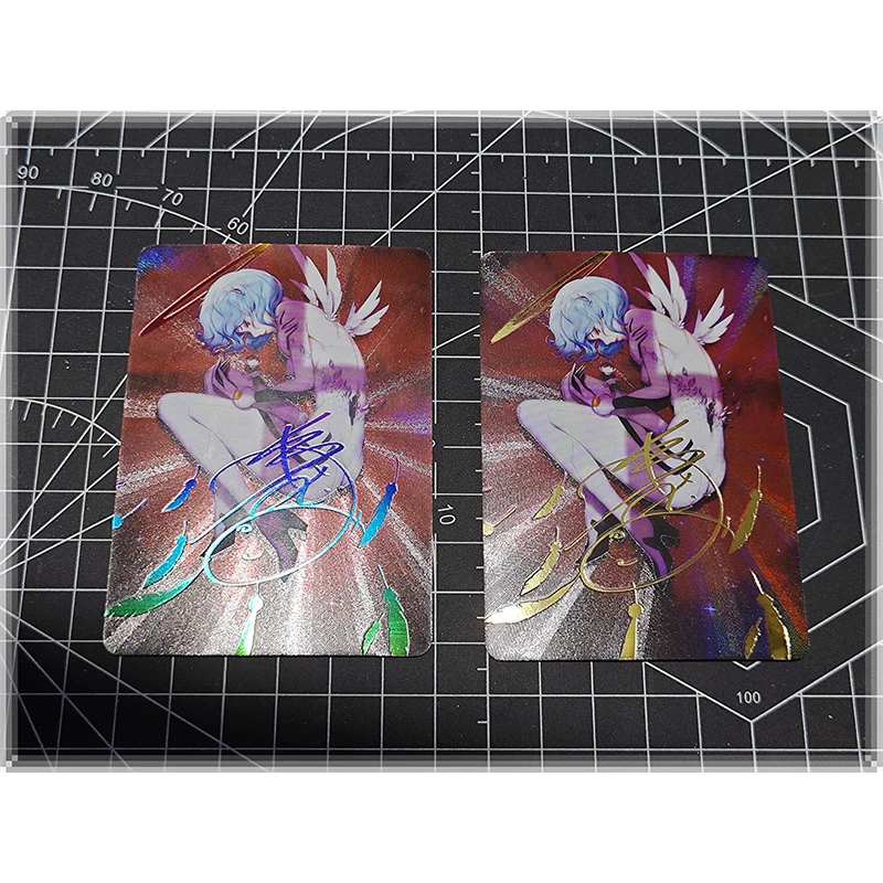 1 шт./компл. Коллекционная открытка EVA Bronzing с персонажами аниме Ayanami Rei, самодельная карточка для настольной игры, детские игрушки, Рождественский подарок