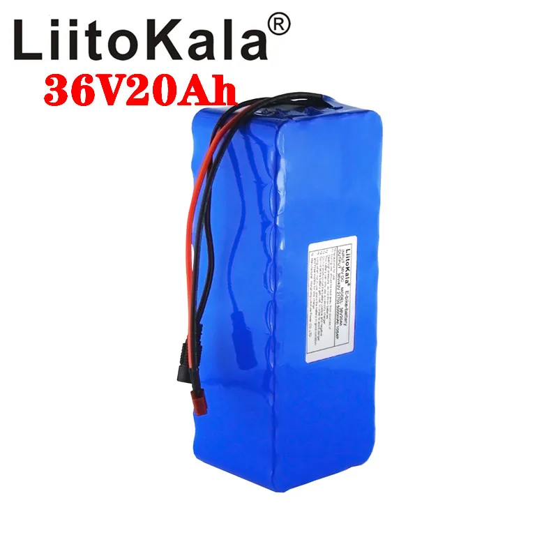LiitoKala 36V 20Ah аккумулятор 217005000mah 10S4P аккумуляторная батарея 1000W высокой мощности 42V 15000mAh Ebike электрический велосипед 30A BMS